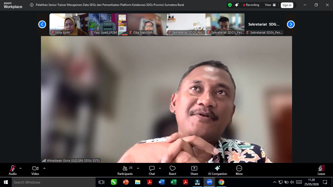 Pelatihan Senior Trainer Pengelolaan Data SDGs Perkuat Akuntabilitas Pembangunan Berkelanjutan di Daerah