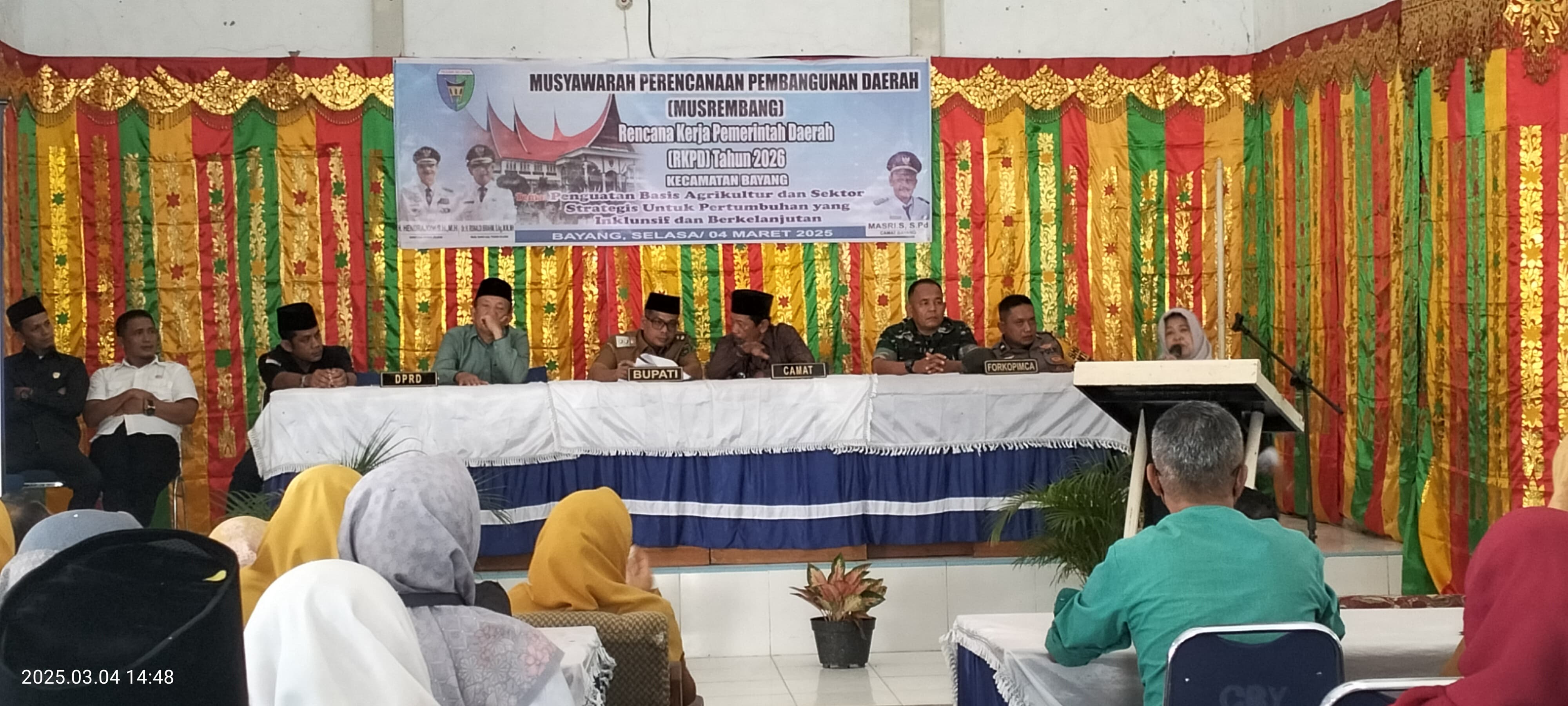 Wakil Bupati Pesisir Selatan Risnaldi Ibrahim Hadiri Musrenbang Kecamatan, Tekankan Kualitas Perencanaan Pembangunan